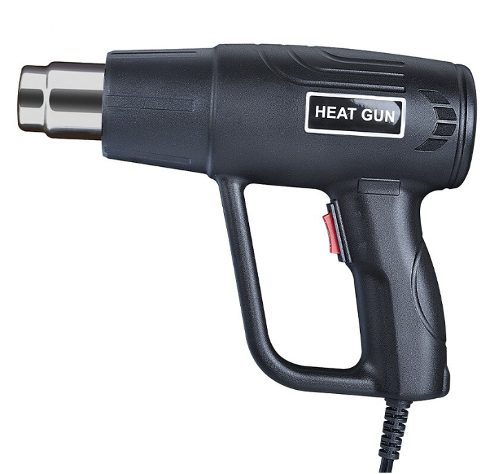 Pistol cu aer cald rezistent putere 2000 W temperatura 300 / 600 grade Negru